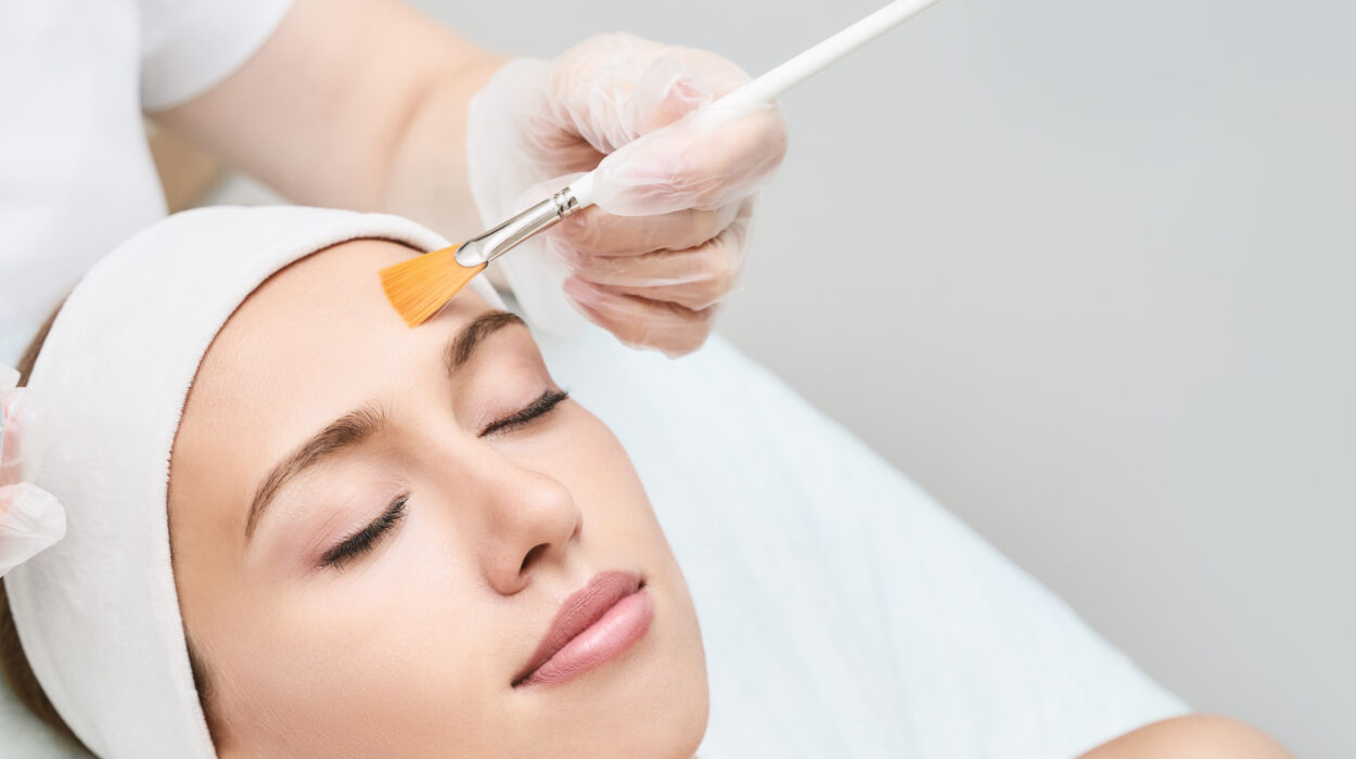 Young woman skin care - skin treatments