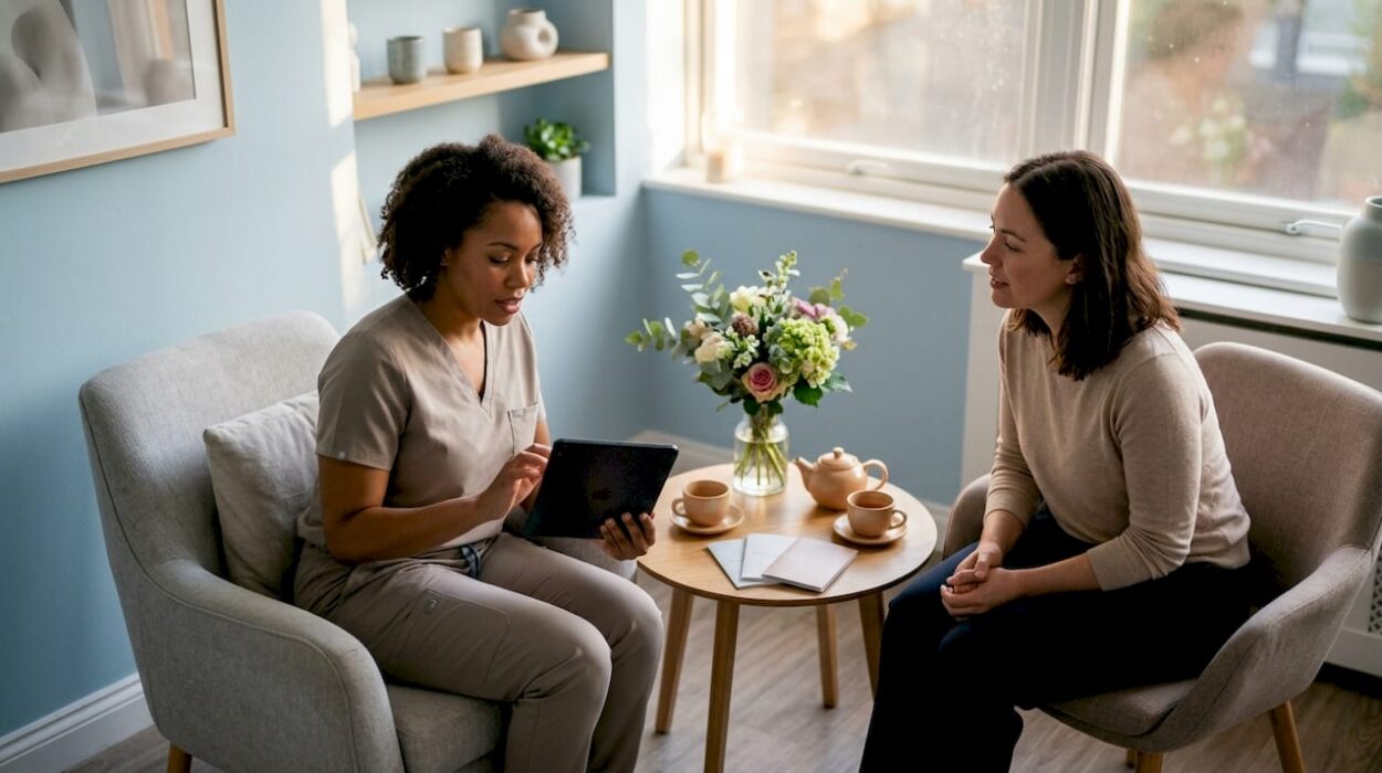Clinician consulting patient on customized treatment plan