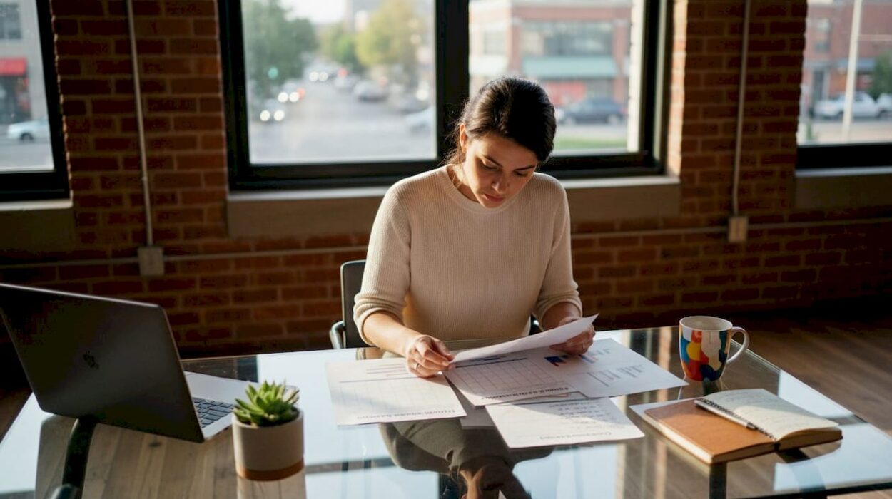 Clinic marketing manager reviewing social media plan