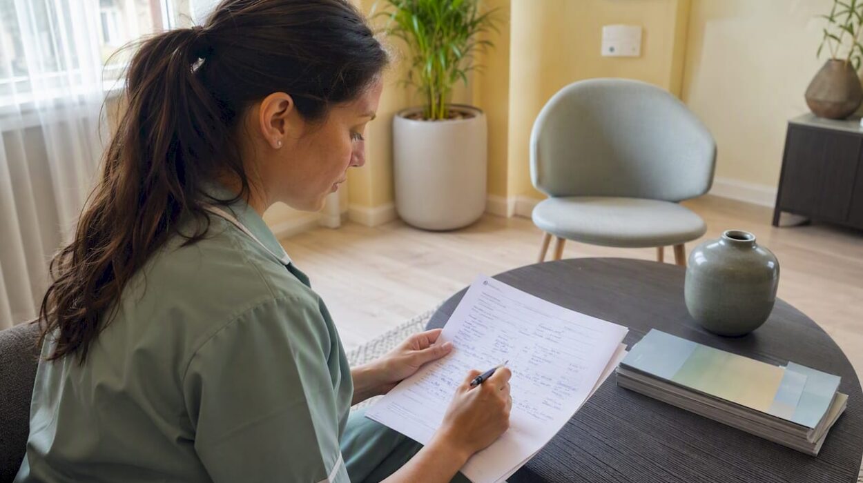 Nurse reviewing UK aesthetic aftercare form