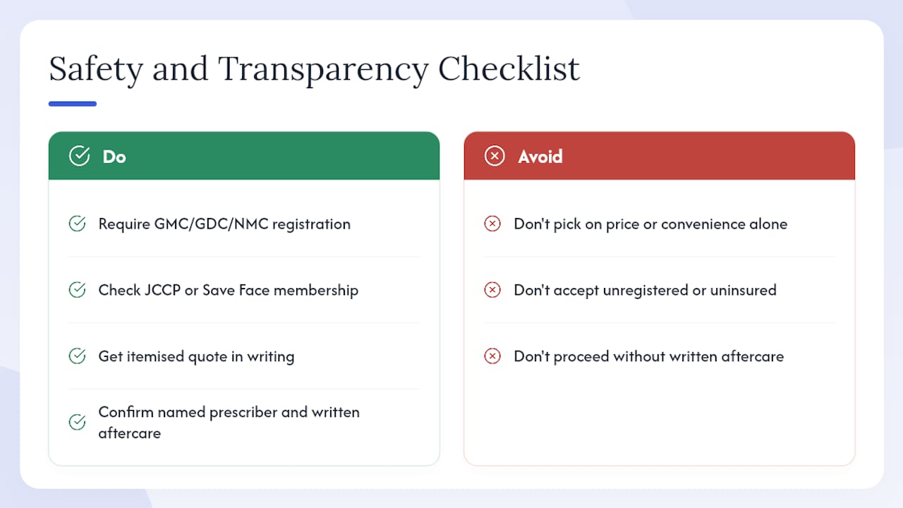 Why safety and transparency are the only criteria that matter — overview diagram