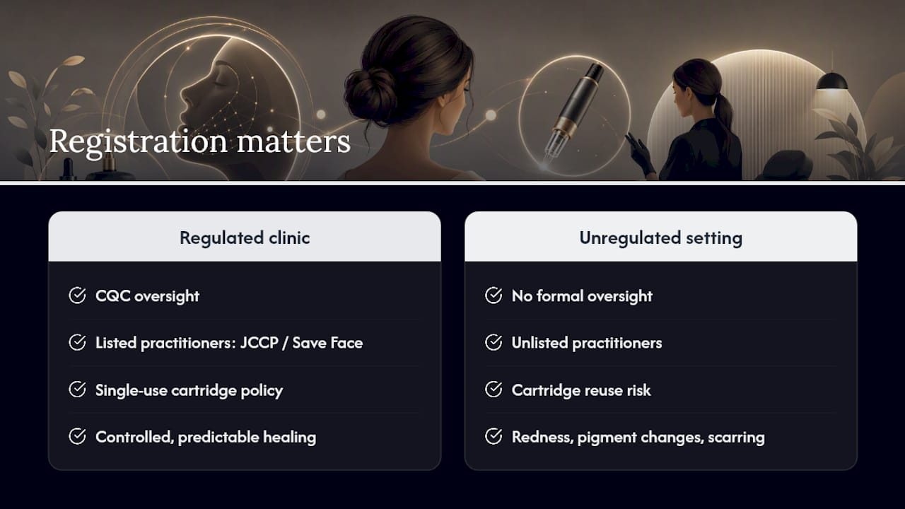 Why regulated clinics and trained practitioners matter — overview diagram