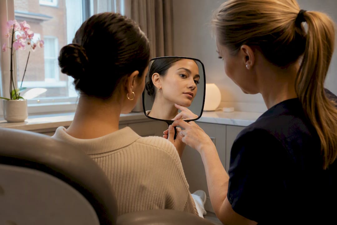 Chin filler profile consultation in London clinic