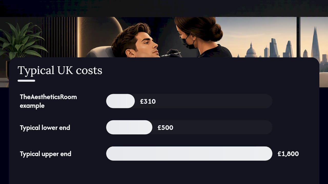 How much does male jawline filler cost? — overview diagram