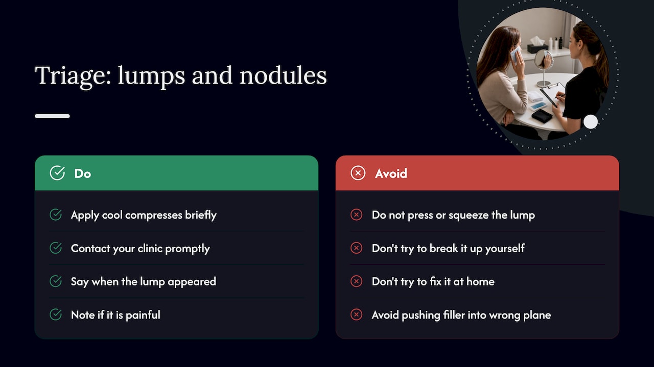 Lumps, hard spots and nodules: how to triage them — overview diagram