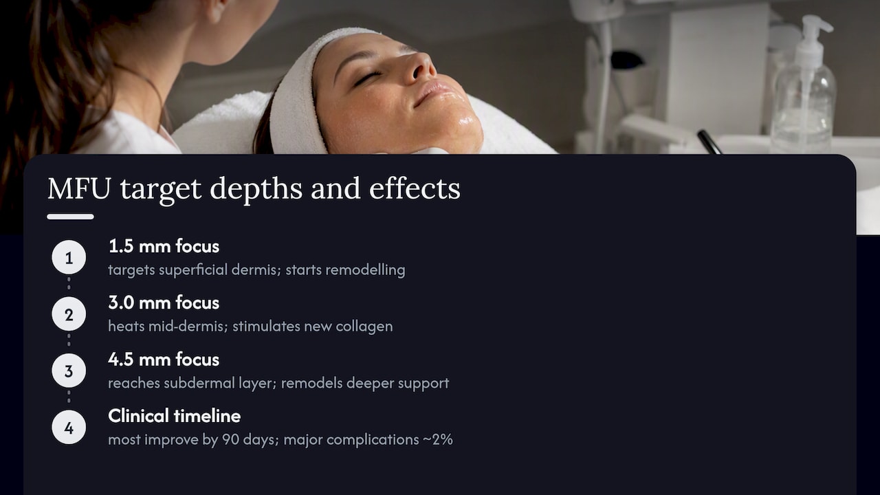 MFU treatment depths and collagen remodelling