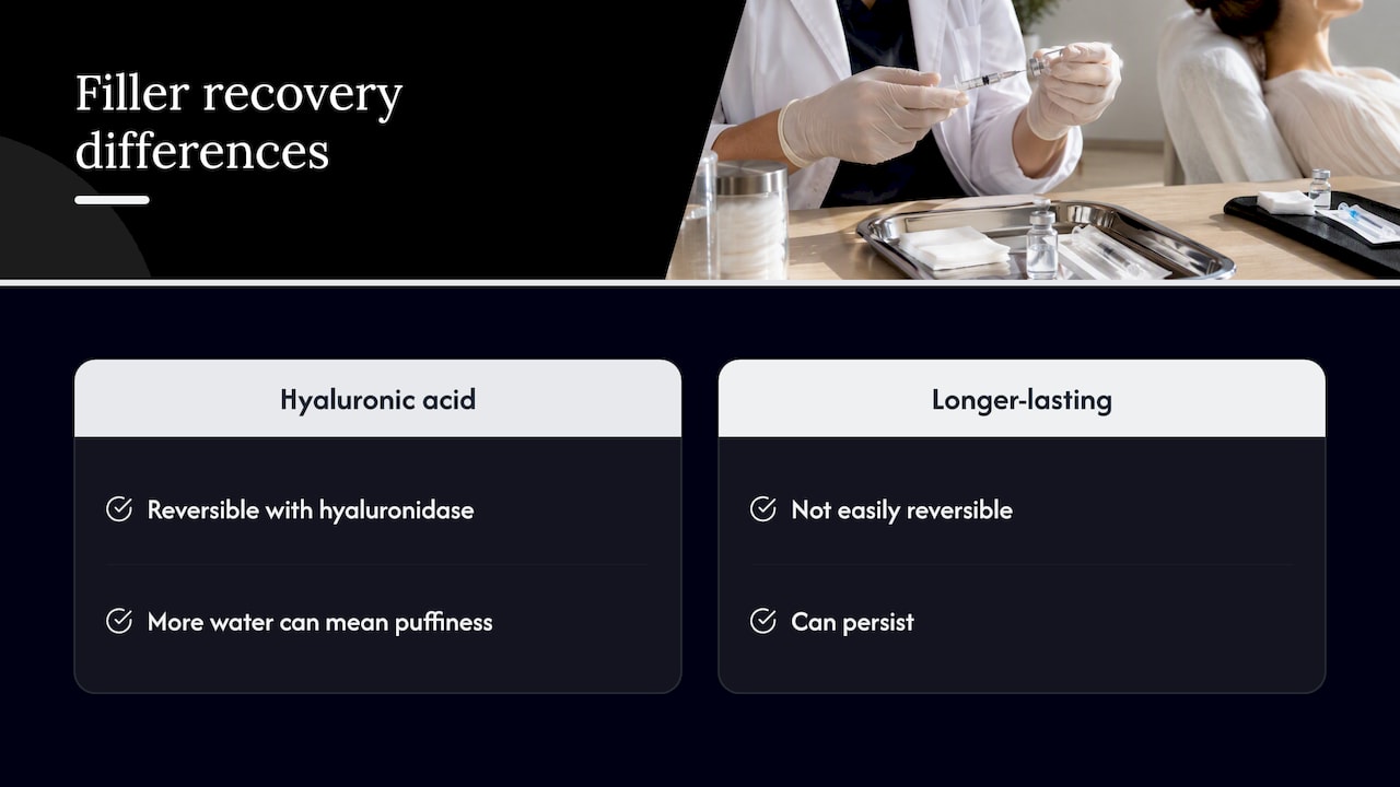 Comparison of reversible and persistent filler recovery